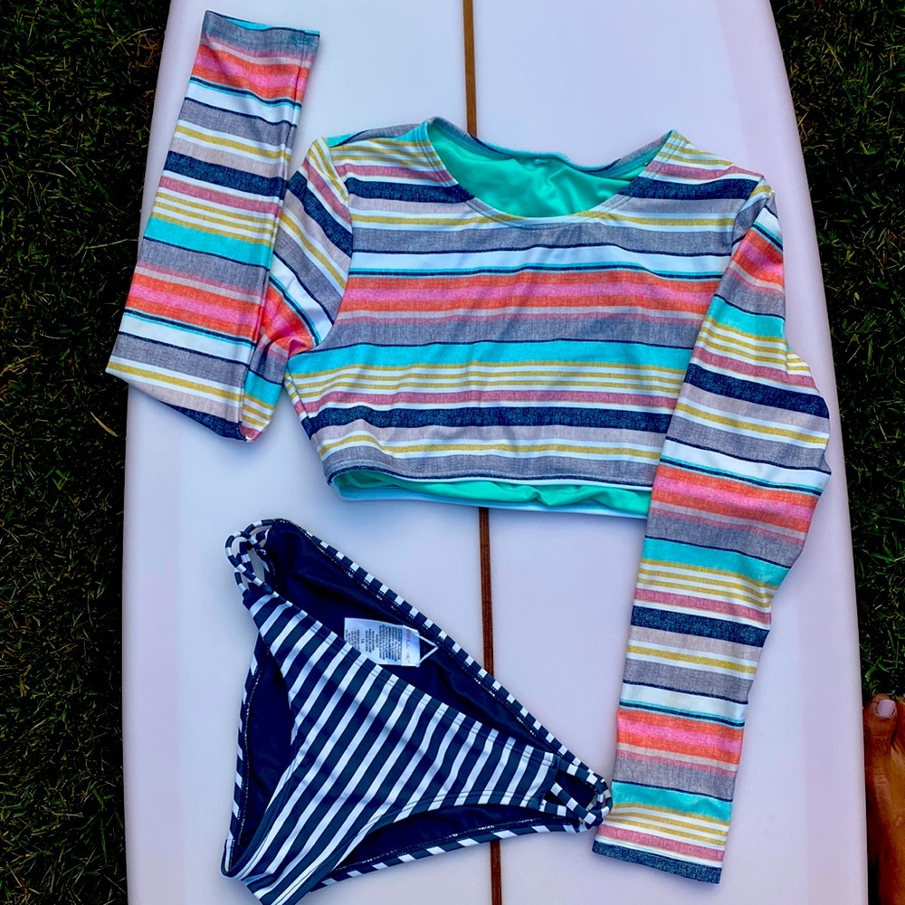 Girls O’niell 2 piece suit. Worn twice.